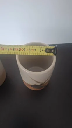Lot de deux mini vase Poterie La Colombe