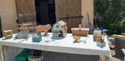 Lot de jouets anciens en bois de la ferme