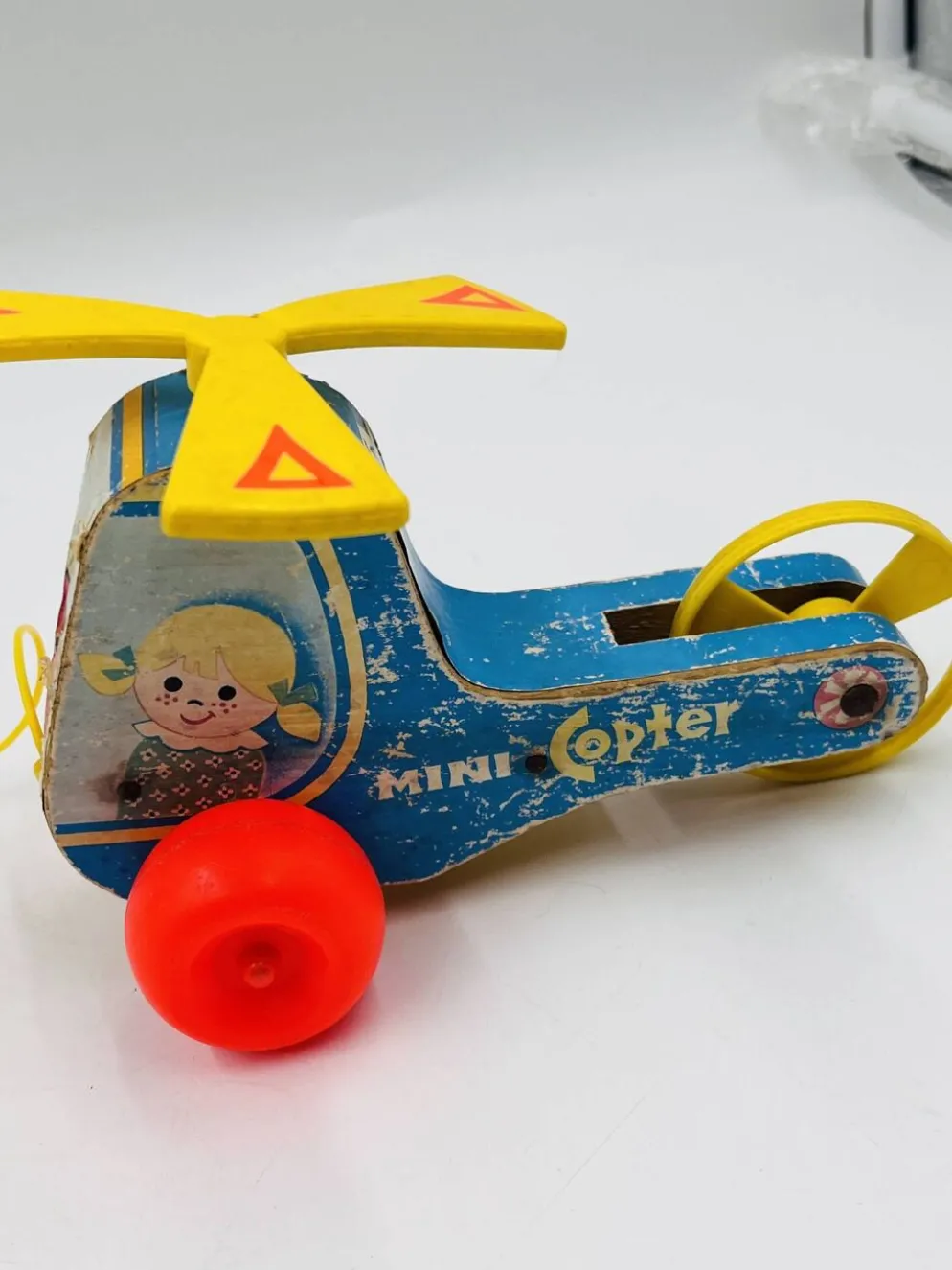 Lot de 4 jouets en bois Fisher-price années 60