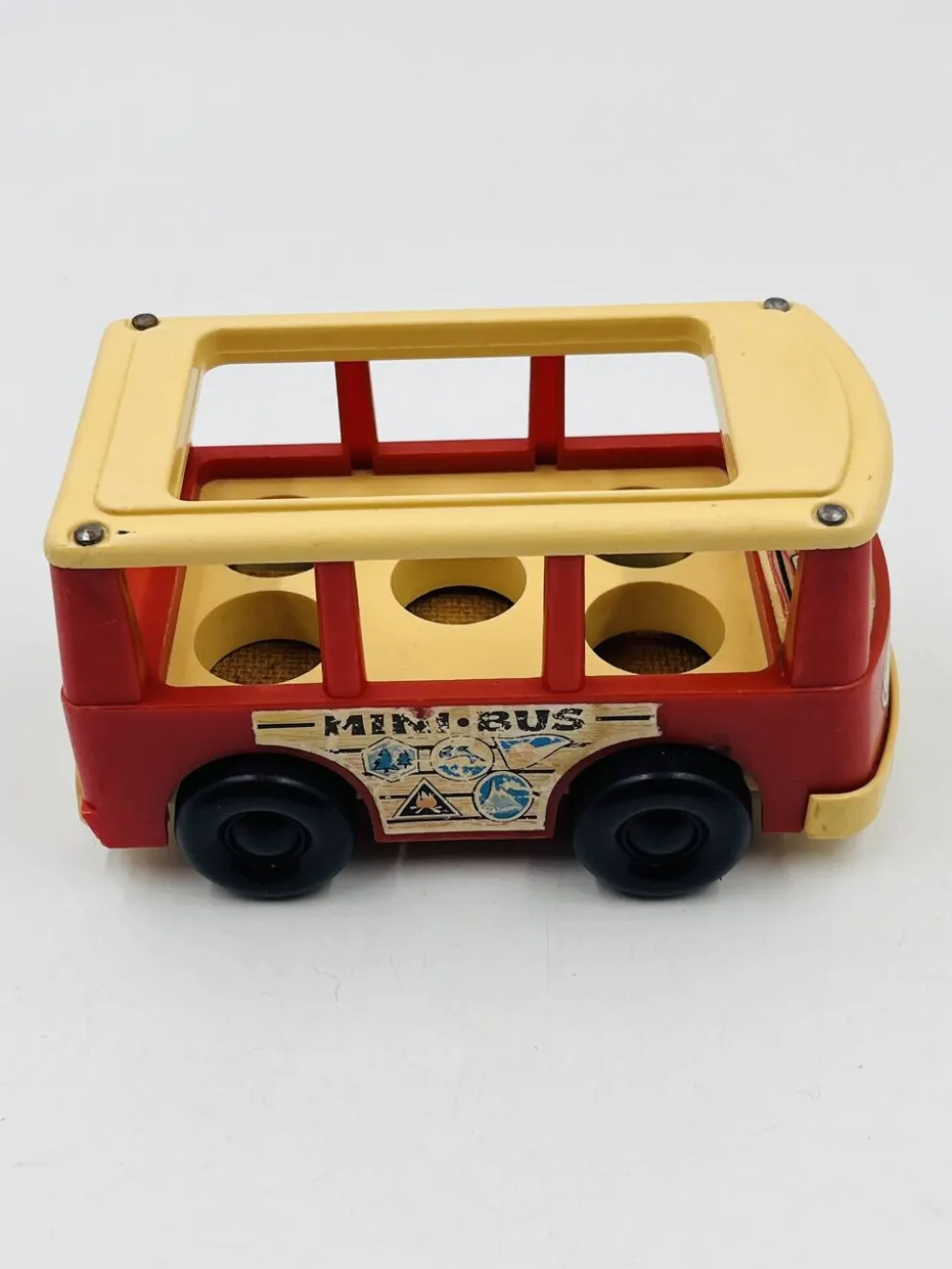 Lot de 4 jouets en bois Fisher-price années 60