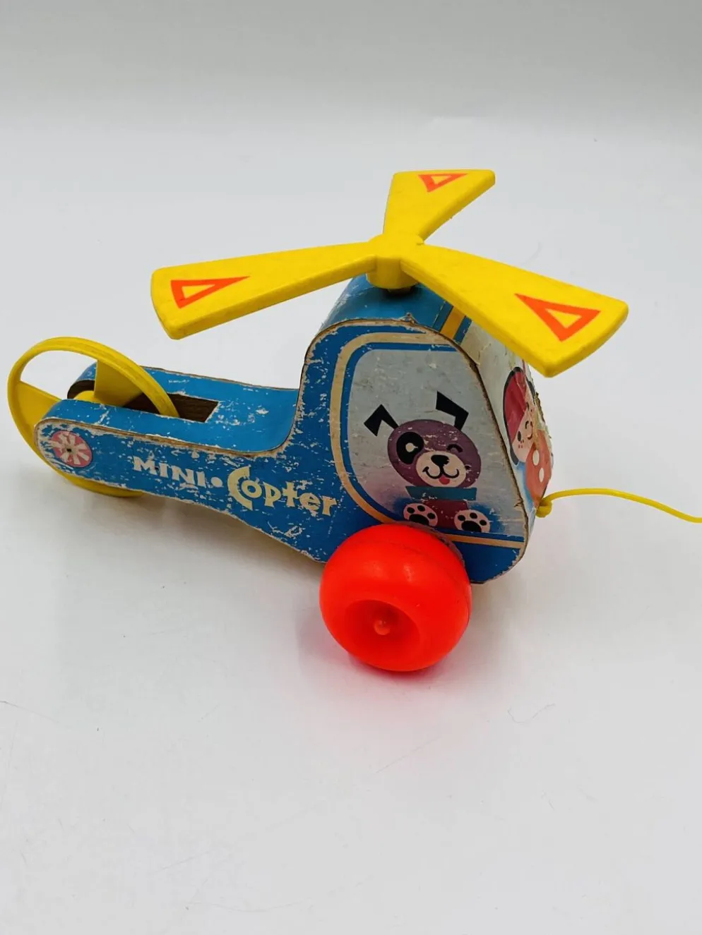 Lot de 4 jouets en bois Fisher-price années 60