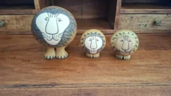 Lot de 3 lions en céramique Lisa larson/ Gustavsberg