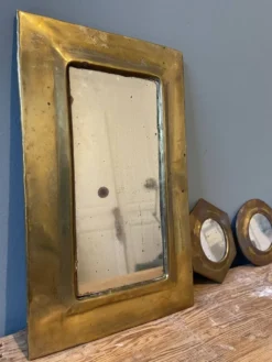 Lot de 4 miroirs en laiton vintage