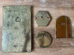 Lot de 4 miroirs en laiton vintage