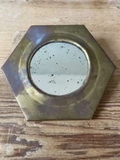 Lot de 4 miroirs en laiton vintage