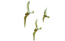 Lot de 3 oiseaux, 15 - 20 -25 cm