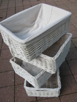 lot de 4 paniers osier grande dimension