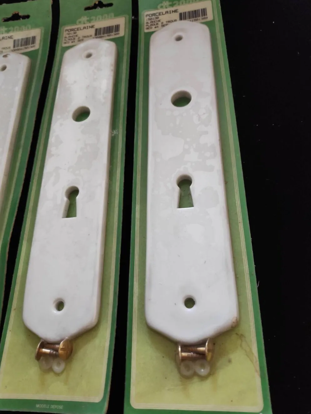 Lot de 4 plaques de propreté porcelaine