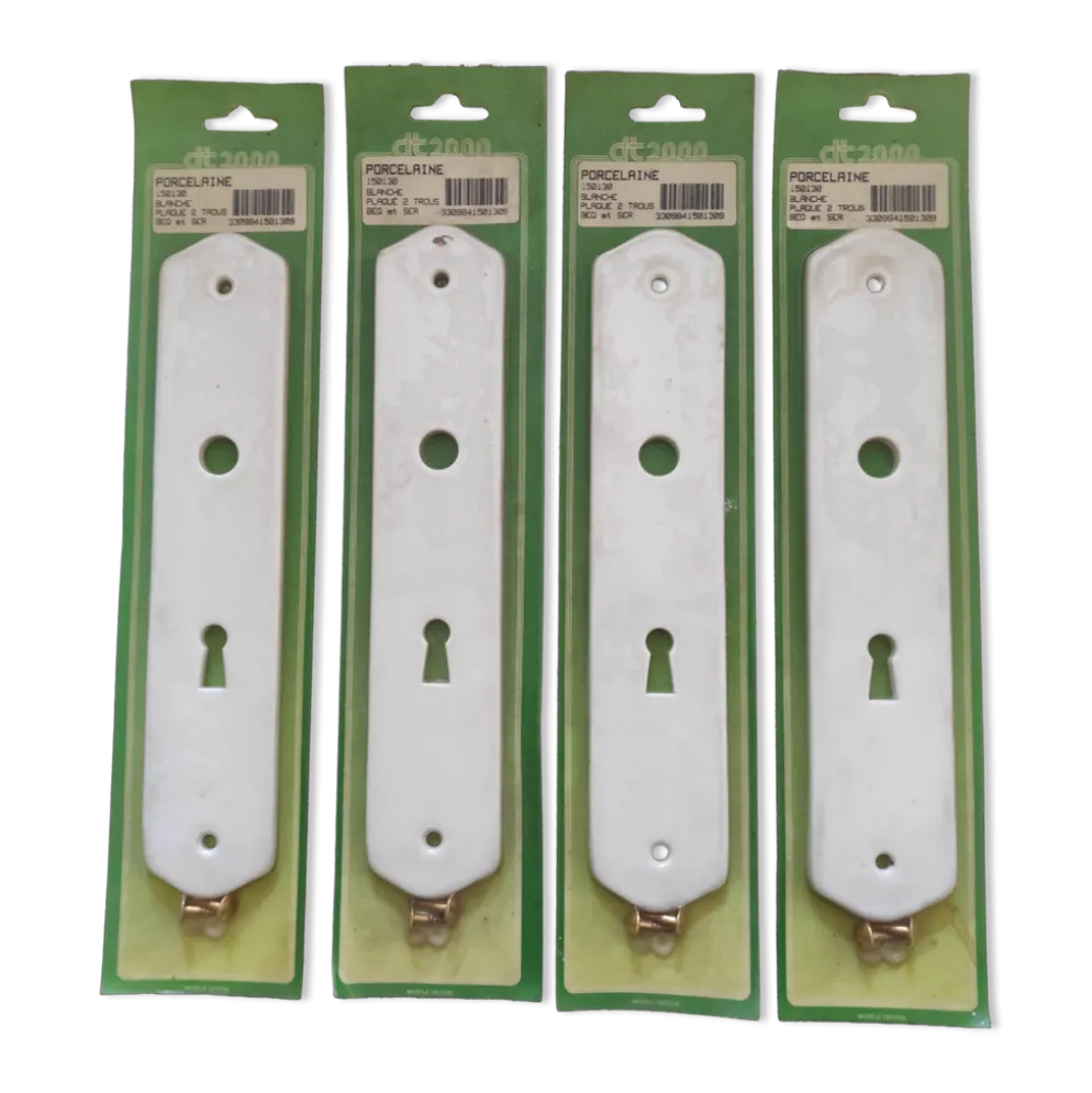 Lot de 4 plaques de propreté porcelaine