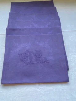 Lot de 6 serviettes anciennes monogrammées