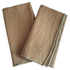 Lot de 2 serviettes de table en coton et lin Bouchara couleur camel ne