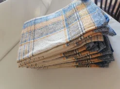 Lot de 12 serviettes de table lin anciennes