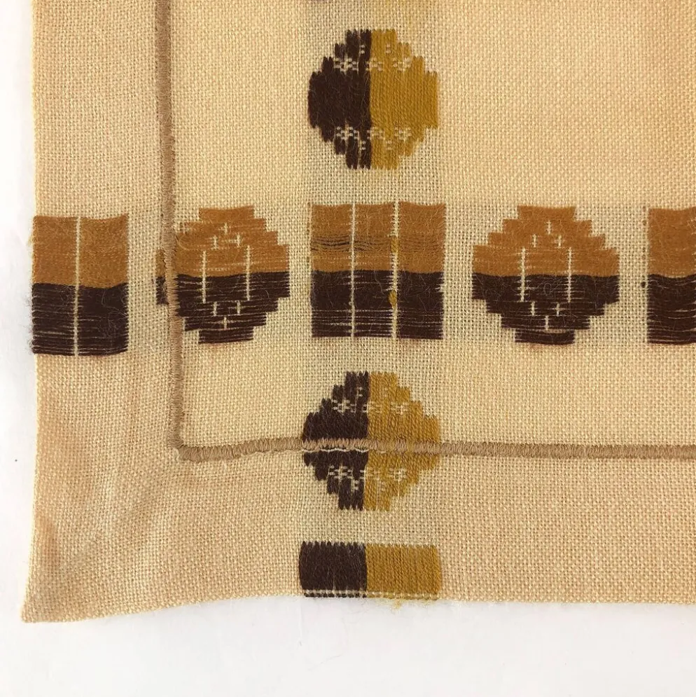 Lot de 6 serviettes de table vintage années 60/70
