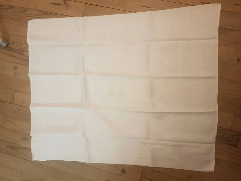 Lot de 9 serviettes en lin monogrammées vintage