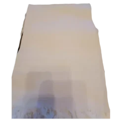 Lot de 6 serviettes toilette coton i nid d abeilles franges 1930 50