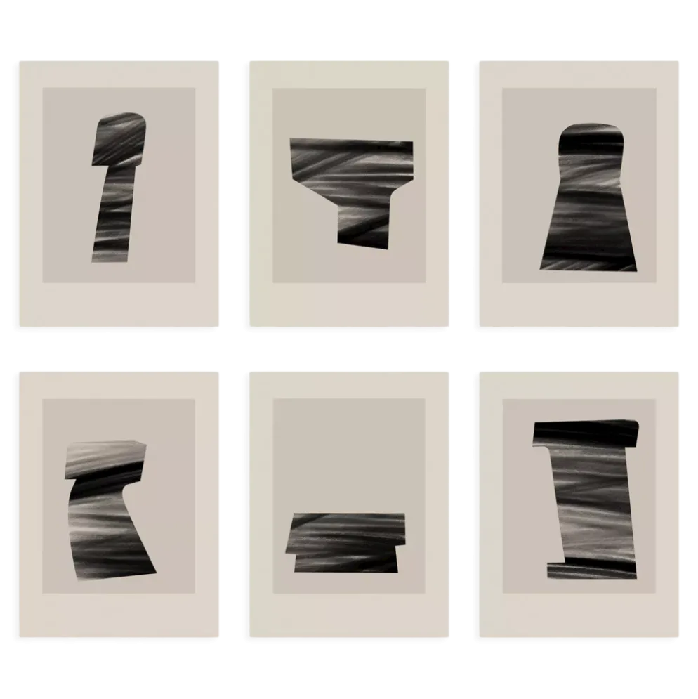 Lot de 6 tirages giclées abstraits A4