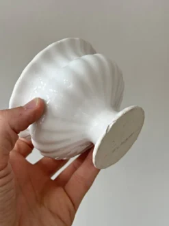 Lot trois cache-pots céramique blanche
