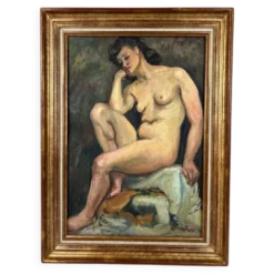 Louise-Jeanne Cottard Fossey.huile sur toile encadrée
