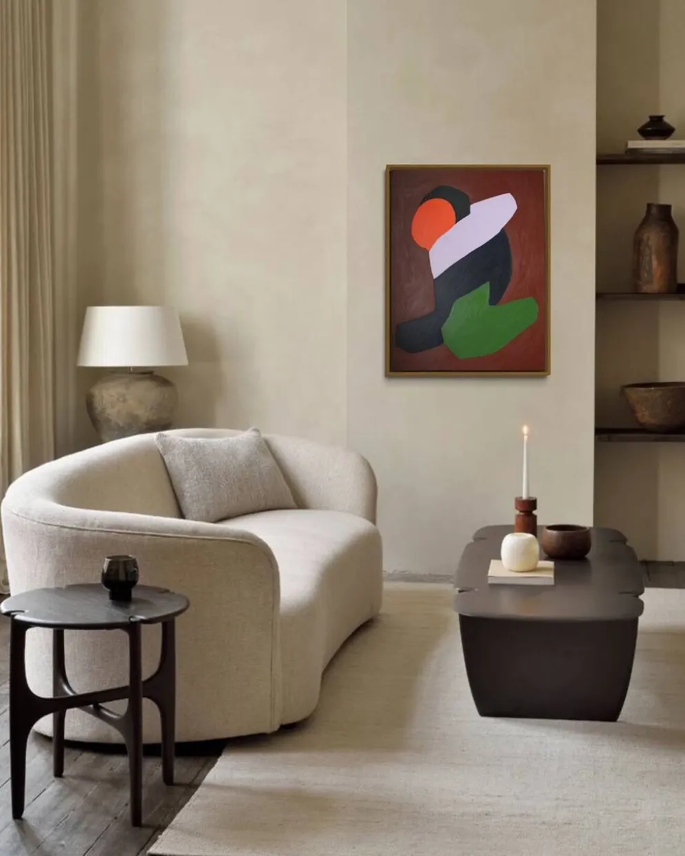 Lovers peinture couple minimaliste