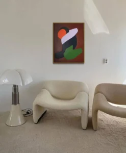 Lovers peinture couple minimaliste
