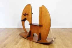Éléphant à bascule en bois 1970