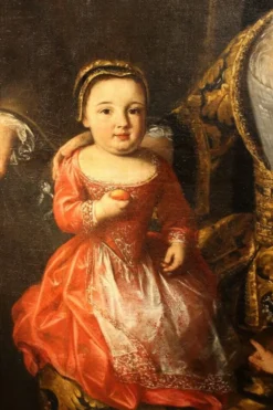 Lucia Casalini Torelli, Portrait de la famille noble italienne des Zanardi, 1740, huile sur toile.