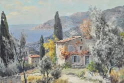 Lucien POTRONAT (1889-1973) "Paysage de la Côte d'Azur" Huile sur toile