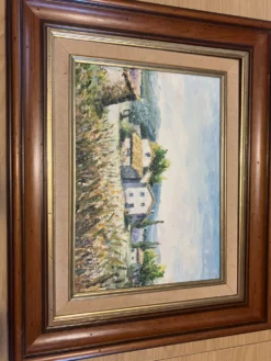 Lucien Soubeyras – Le Hameau – Huile au couteau – Paysage de Provence