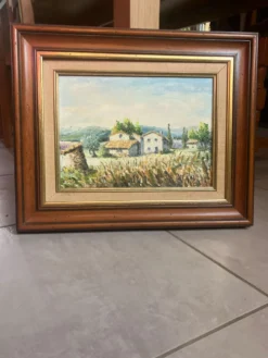 Lucien Soubeyras – Le Hameau – Huile au couteau – Paysage de Provence