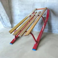 Luge Traîneau vintage en bois et métal – esprit montagne