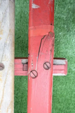 Luge vintage biplace traîneau bois de chêne 1930's 106 cm