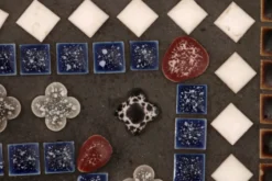 Magnifique miroir mural en mosaïque scandinave des années 1960