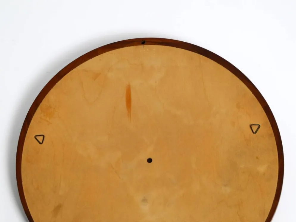 Magnifique miroir mural rond en teck des années 1960 par TH. POSS 'EFTF Copenhague Danemark