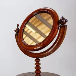 Mahogany Psyche barber mirror - Turned Wood 19th century