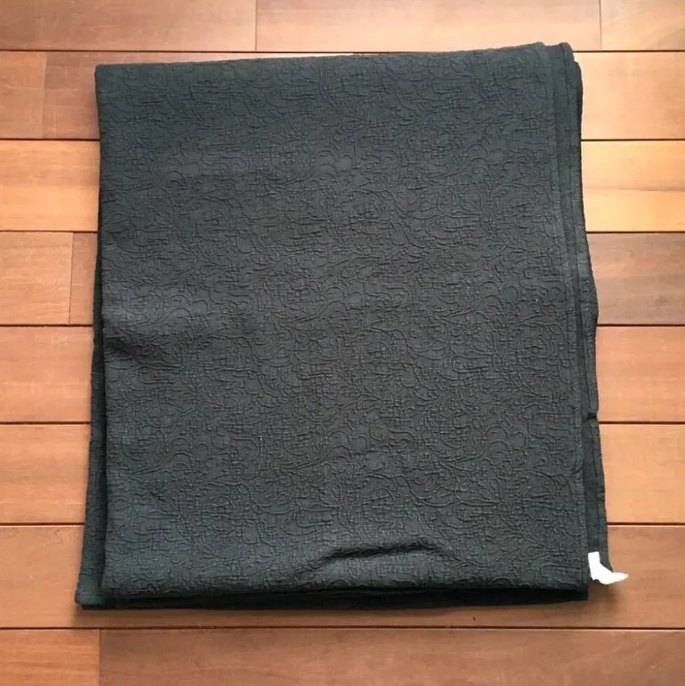 Maison Charvet Dessus de Lit Métis Noir 235 x 265
