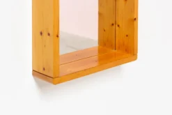 Maison Regain Miroir rectangulaire avec cadre en bois 70s
