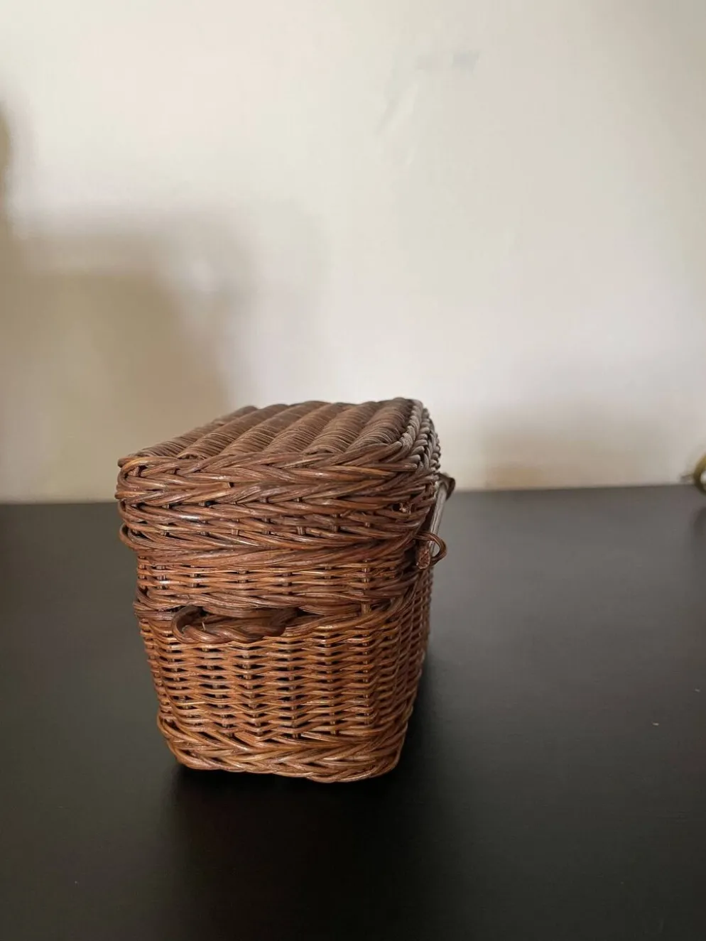 Malle rotin miniature jouet 19eme