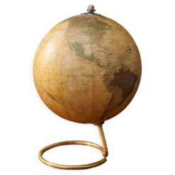 Mappemonde décorative sur pied doré – style vintage