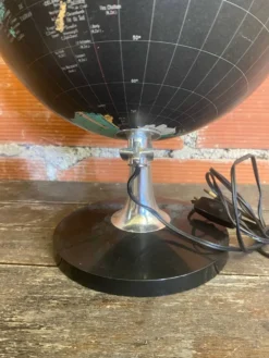 Mappemonde Globe Terrestre Planète Terre Fond Noir + Pied Tulipe Italy