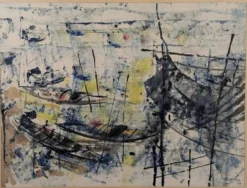 Marine encre et aquarelle