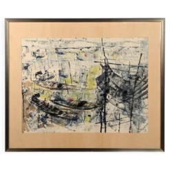 Marine encre et aquarelle