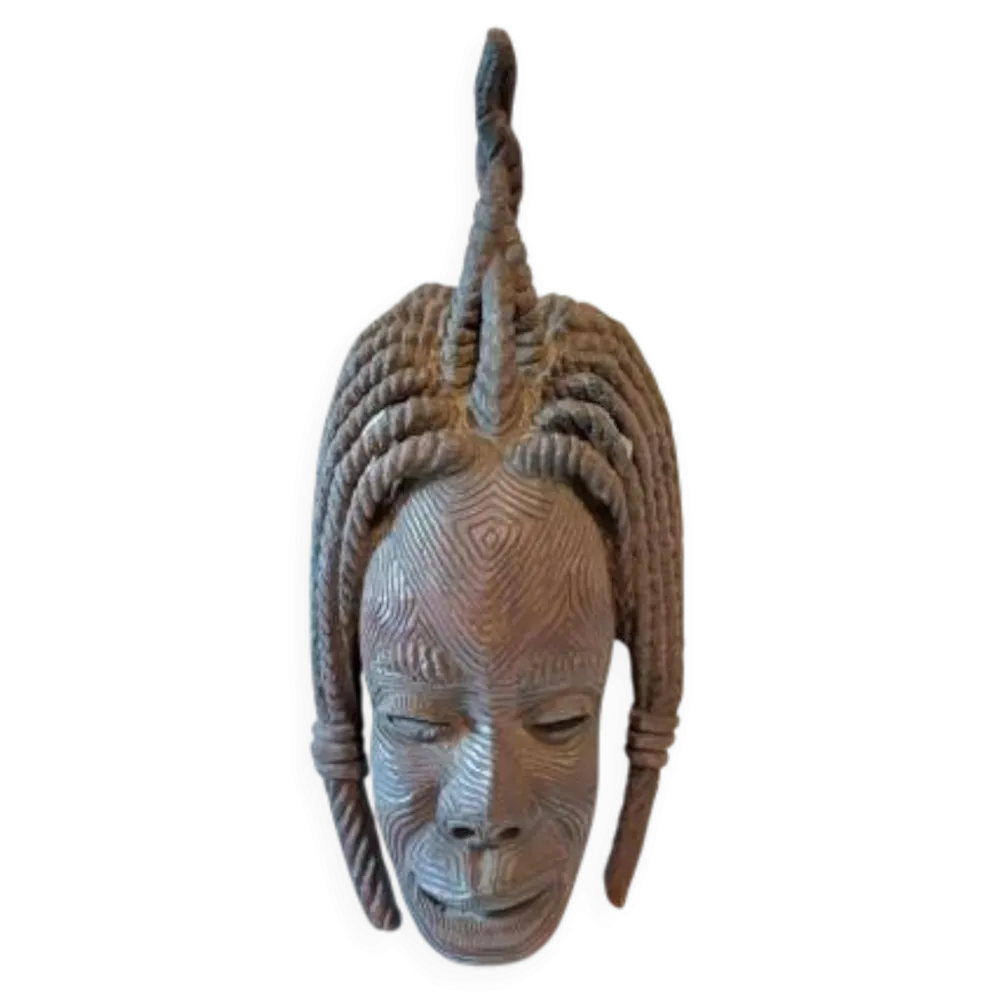 Masque africain bois Côte d'Ivoire Baoulé