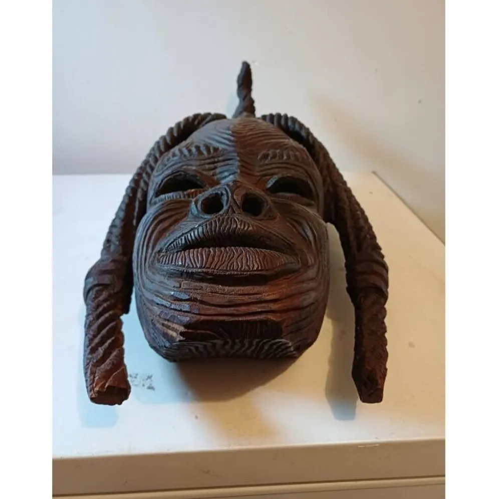 Masque africain bois Côte d'Ivoire Baoulé