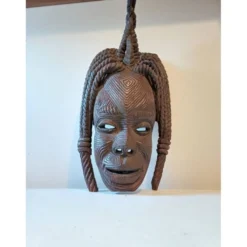 Masque africain bois Côte d'Ivoire Baoulé