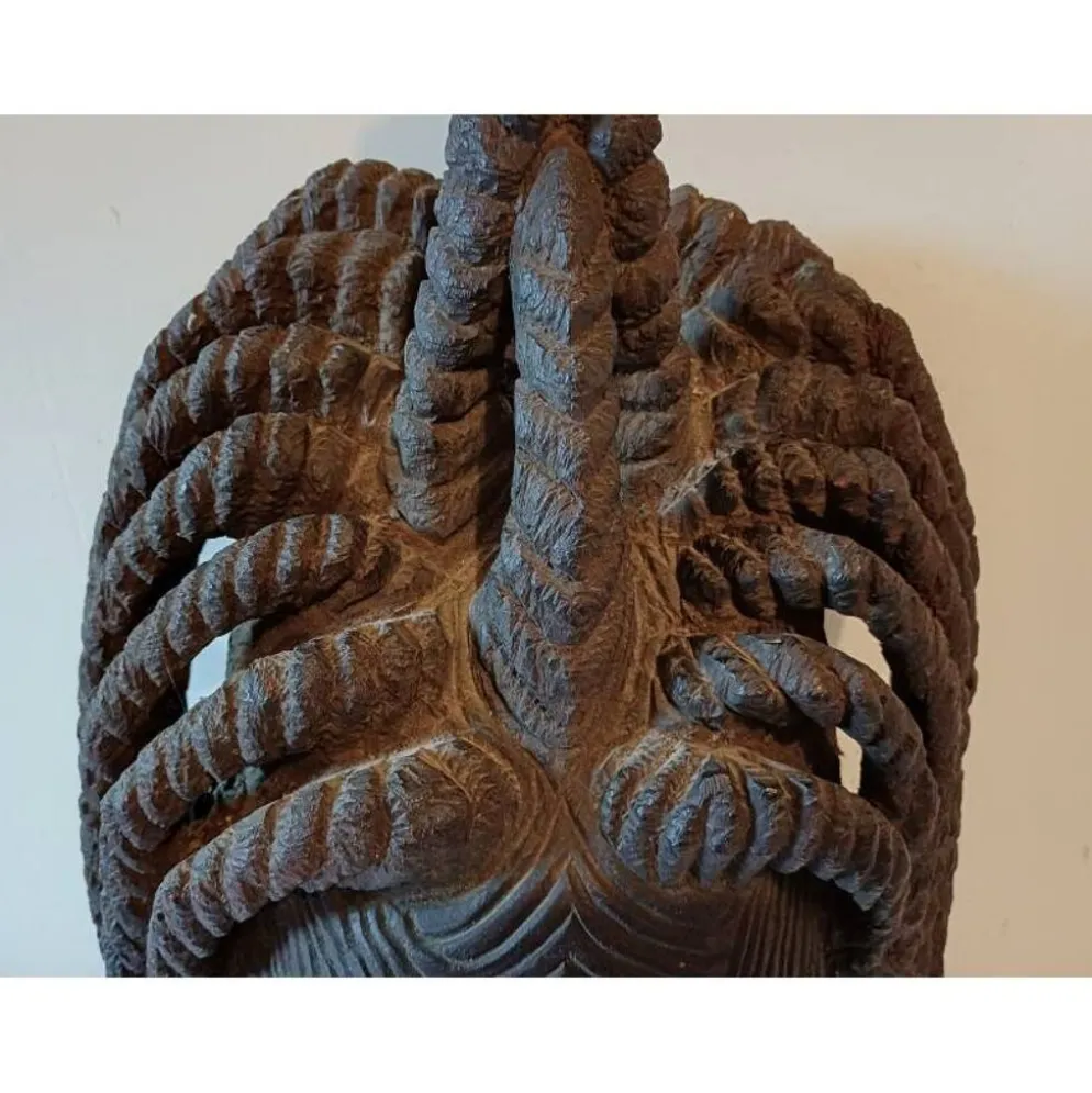 Masque africain bois Côte d'Ivoire Baoulé