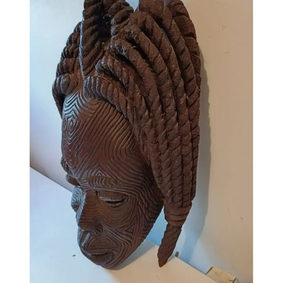 Masque africain bois Côte d'Ivoire Baoulé