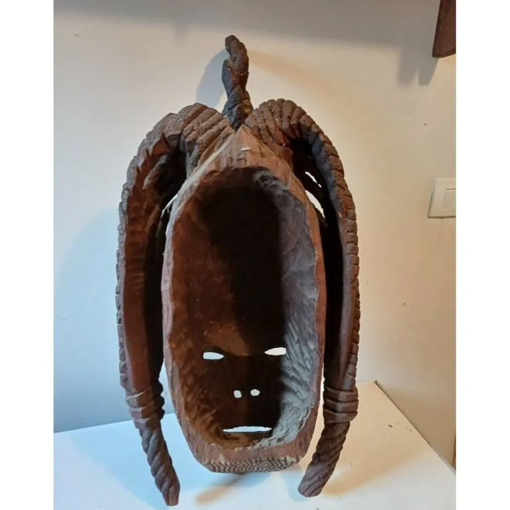 Masque africain bois Côte d'Ivoire Baoulé