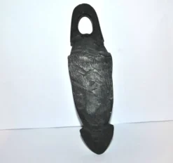 Masque Africain en ébène - Sculpture tête barbue AFRIQUE ETHNIQUE 22.5x7