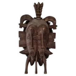 Masque africain jumeau côte d'ivoire senoufo