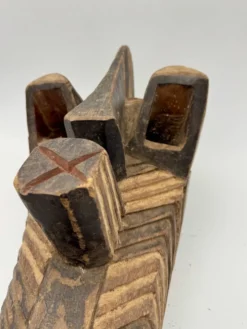 Masque africain Songye Kifwebe – art tribal Congo RDC, bois sculpté